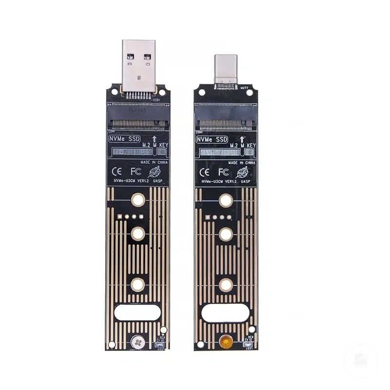 M.2 NVMe SSD Gehäuse mit USB-C Anschluss und Kühlpad