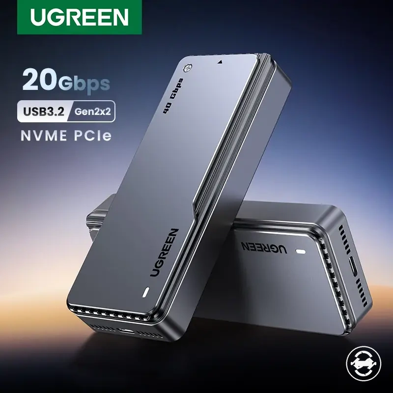 20Gbps M.2-NVMe-SSD-Gehäuse aus Aluminium mit USB-3.2-Gen-2x2-Adapter und integrierter Kühlung