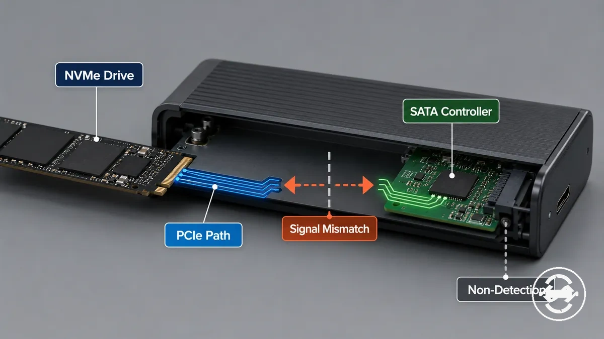 Nvme boitier sata incompatibilite