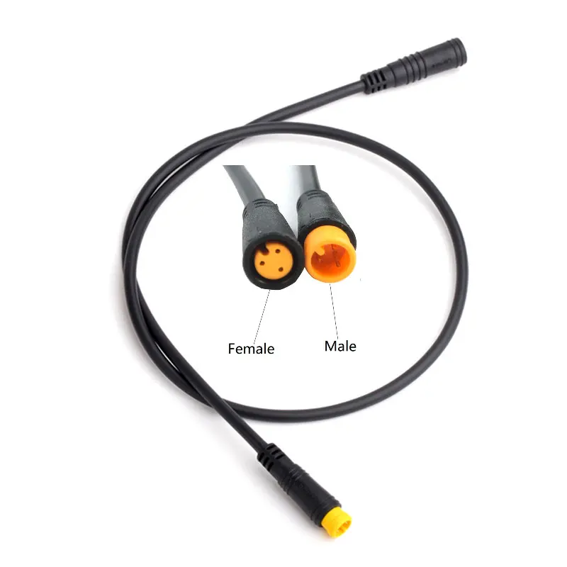 Câble Extension Étanche 1T5 Pour Vélo Électrique KT - 9 Broches - 132 Cm - Pour Contrôleur, Frein, Accélérateur