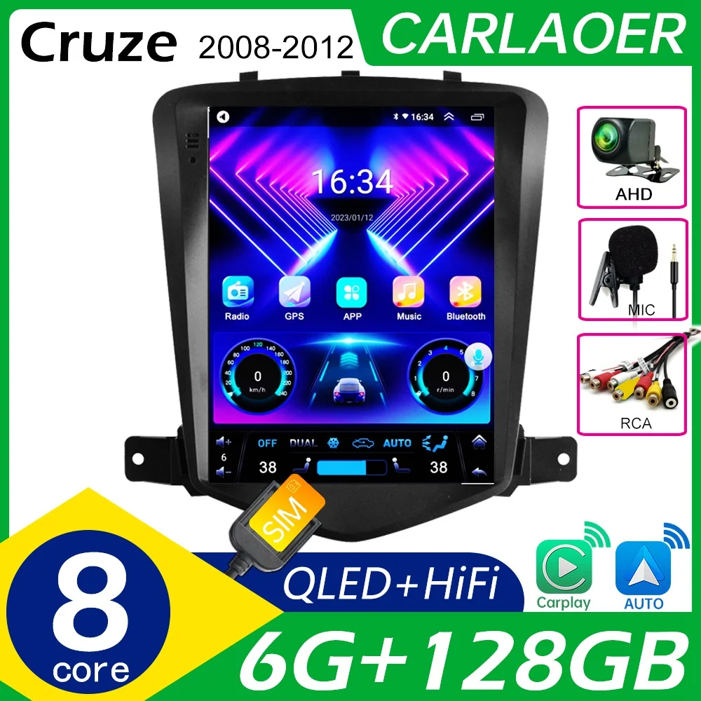 Autoradio Android 14 Per Chevrolet Cruze 2008-2015 – 9,7" Touch, 4+64GB, CarPlay E Android Auto Wireless