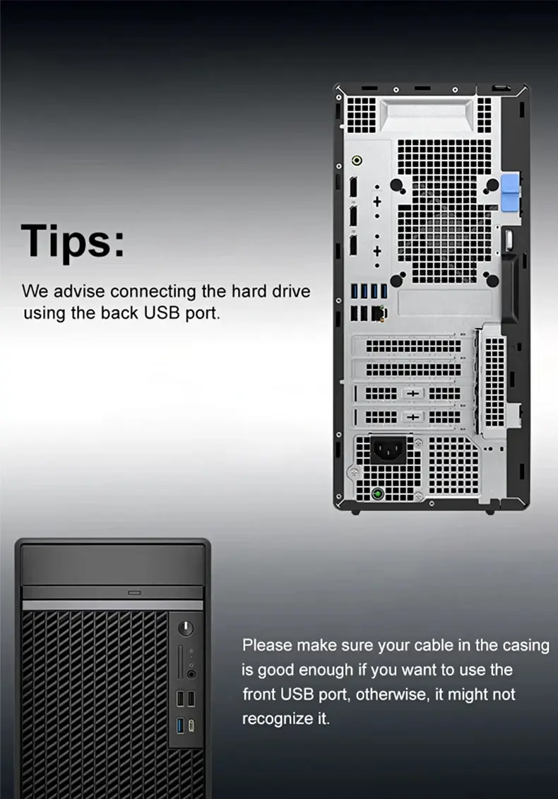 Image du boîtier de disque dur externe en métal solide