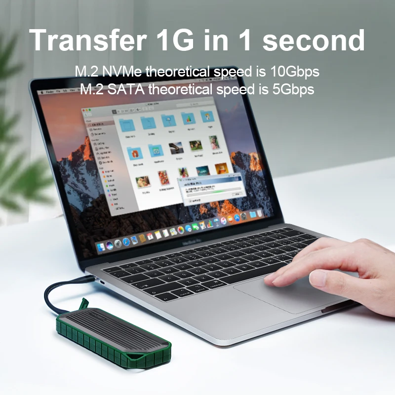 Adaptateur SSD M.2 NVMe Vers USB 3.1 - Compatible Tailles 2230/2242/2260/2280 - Vitesse Jusqu'à 10 Gbit/s