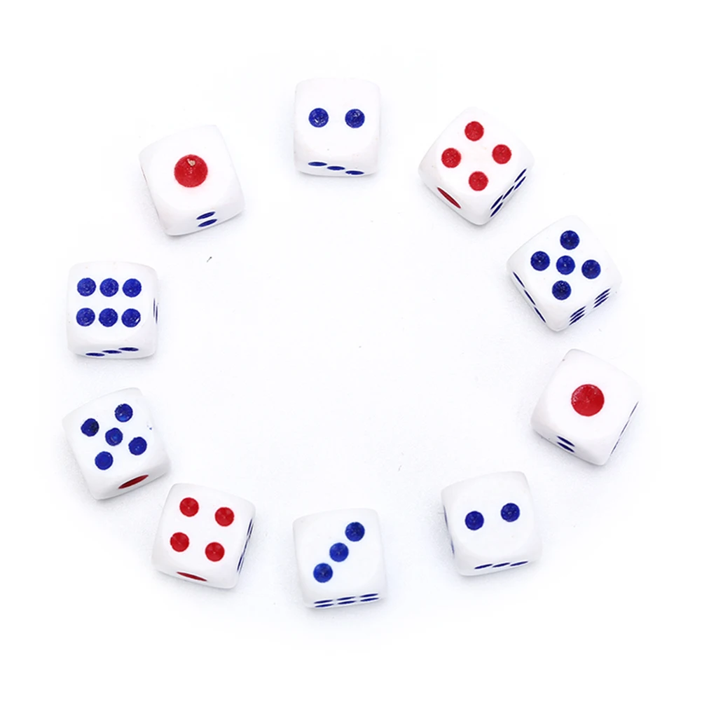 KUAIYIJU Lot 10 Dés Vierges Acrylique 16 Mm – Faces Lisses – Personnalisables – Jeux Créatifs – Scolaire