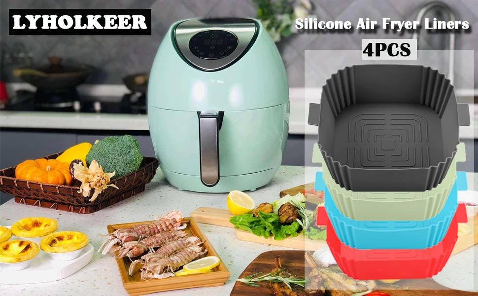 LYHOLKEER Doublures de friteuse en silicone-Cadeau précieux pour la famille