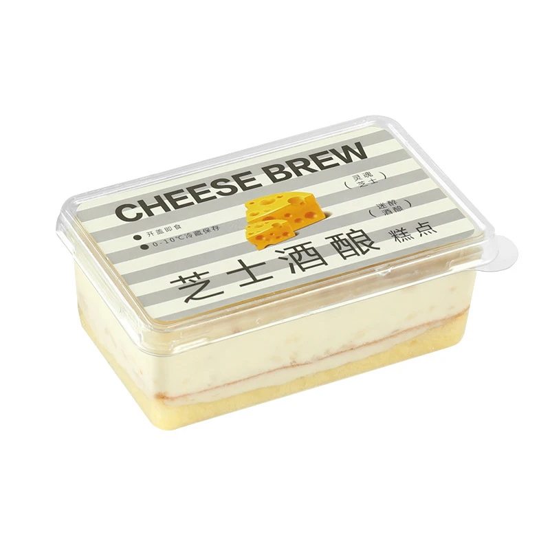 Boîte rectangulaire pour gâteau mousse