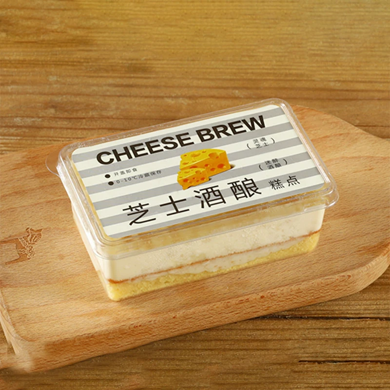 Boîte rectangulaire pour gâteau mousse