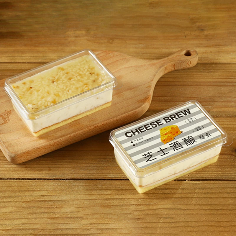 Boîte rectangulaire pour gâteau mousse