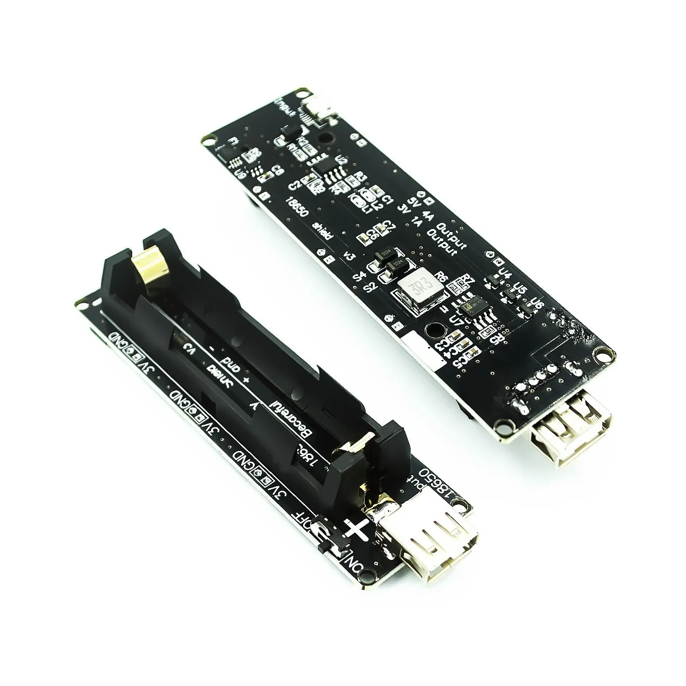 Module De Protection Pour Batterie 18650 - Ports USB Et Type-C - Sorties 3V/1A Et 5V/2A - Pour Raspberry Pi, Arduino, Projets DIY