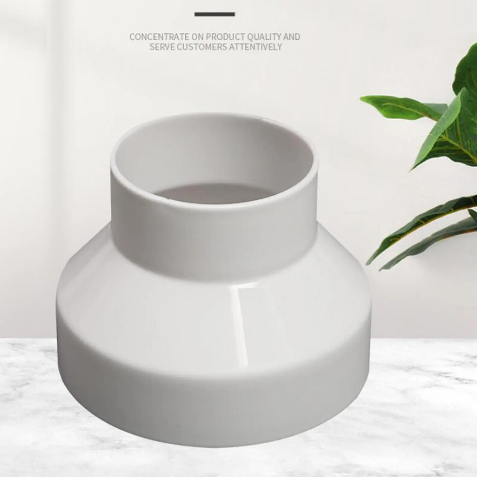 Ducting Airflow Tube Increaser Adapter 100-75mm Pipe Fitting for Bathroom