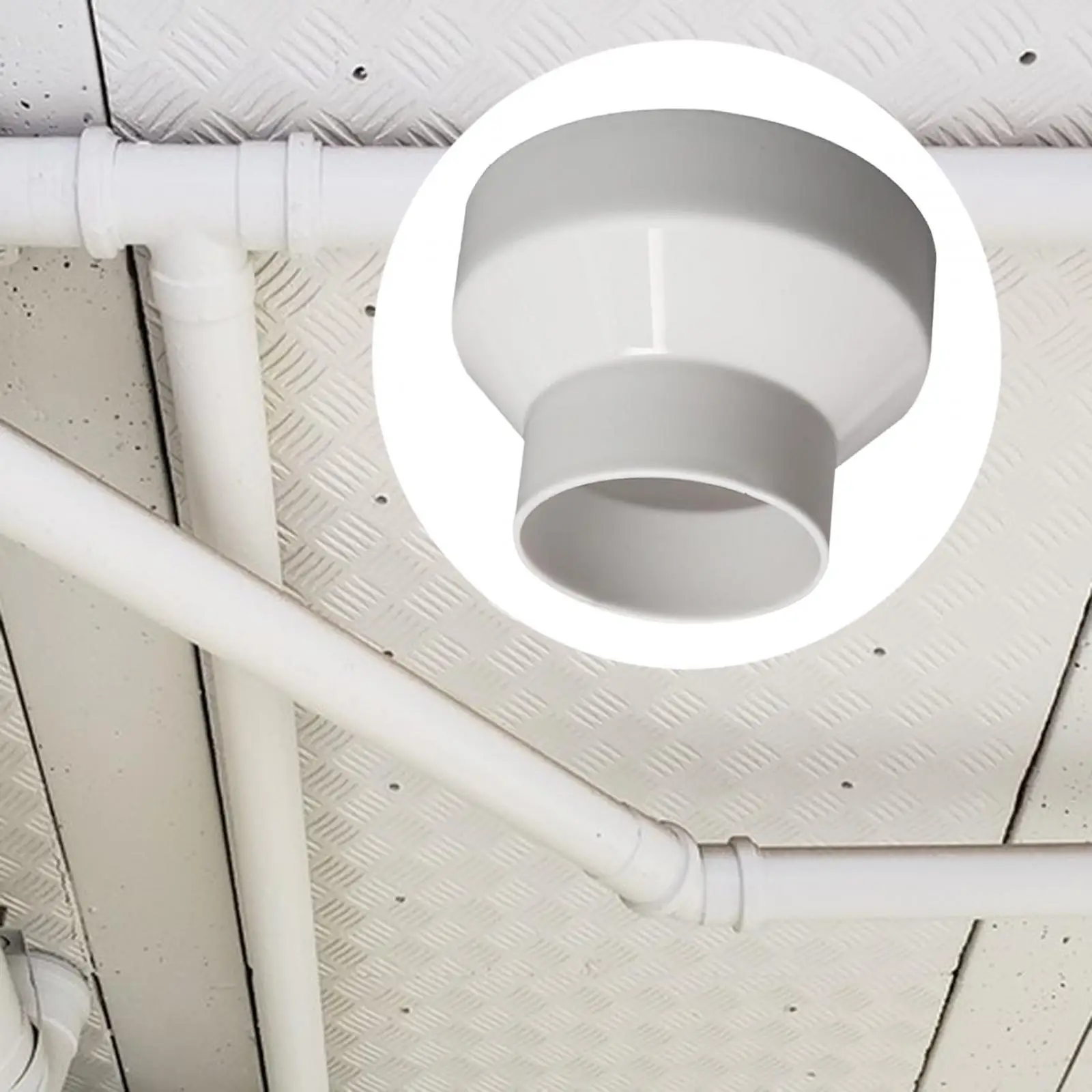 Ducting Airflow Tube Increaser Adapter 100-75mm Pipe Fitting for Bathroom