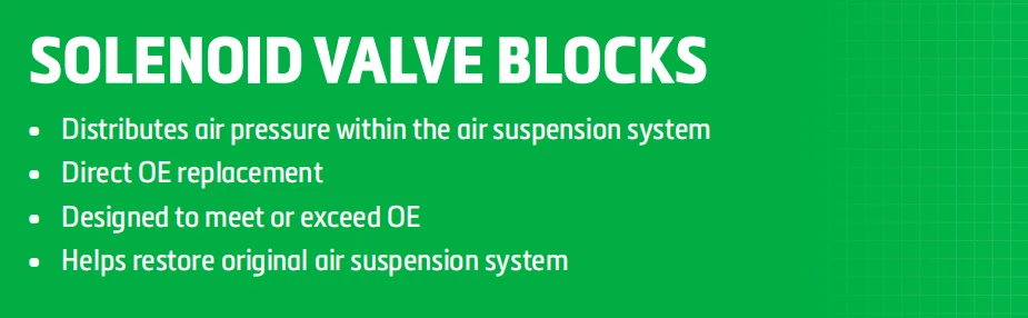 Image des blocs d'électrovannes de suspension pneumatique