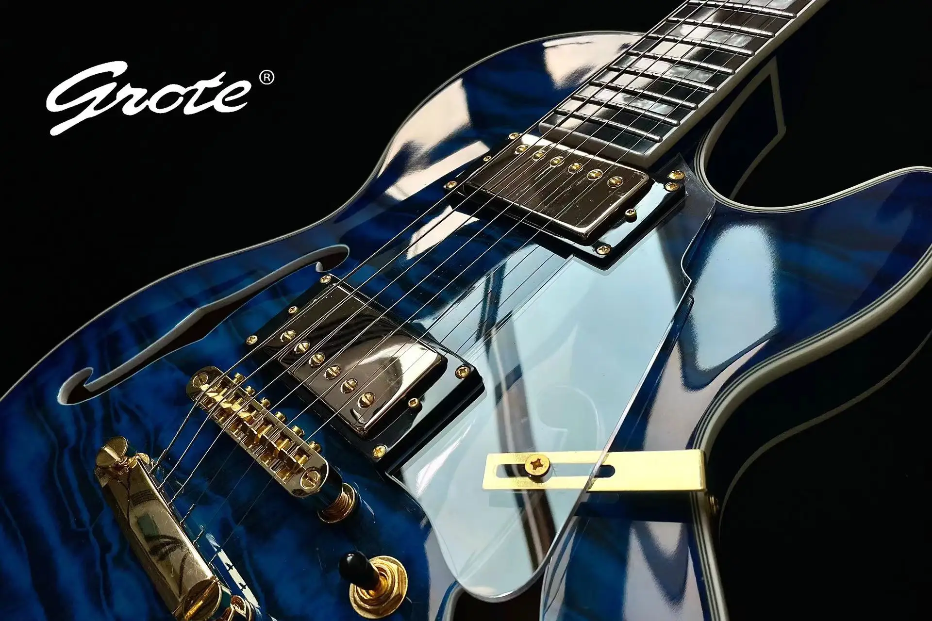 Guitare électrique à corps mince personnalisé