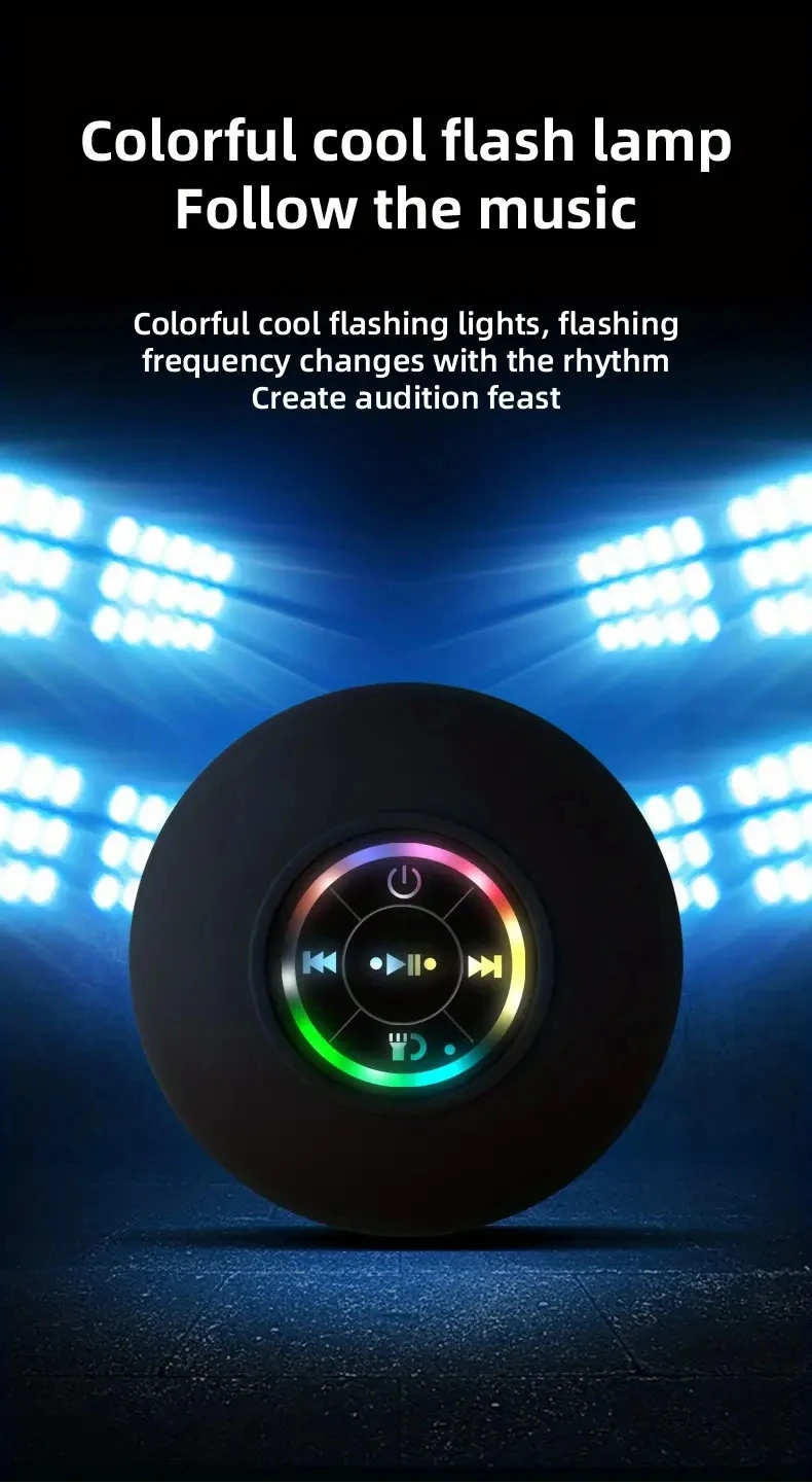 Haut-parleur avec lampe flash colorée